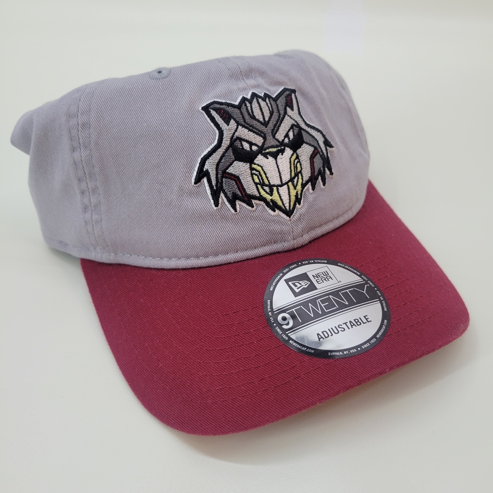 New Era Gray and Maroon Cap with Embroidered Design